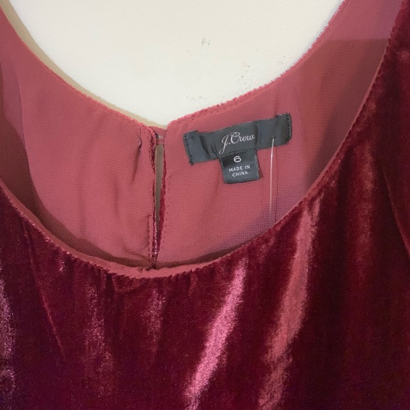 J. Crew Velvet Red Tank Top - Picture 2 of 5